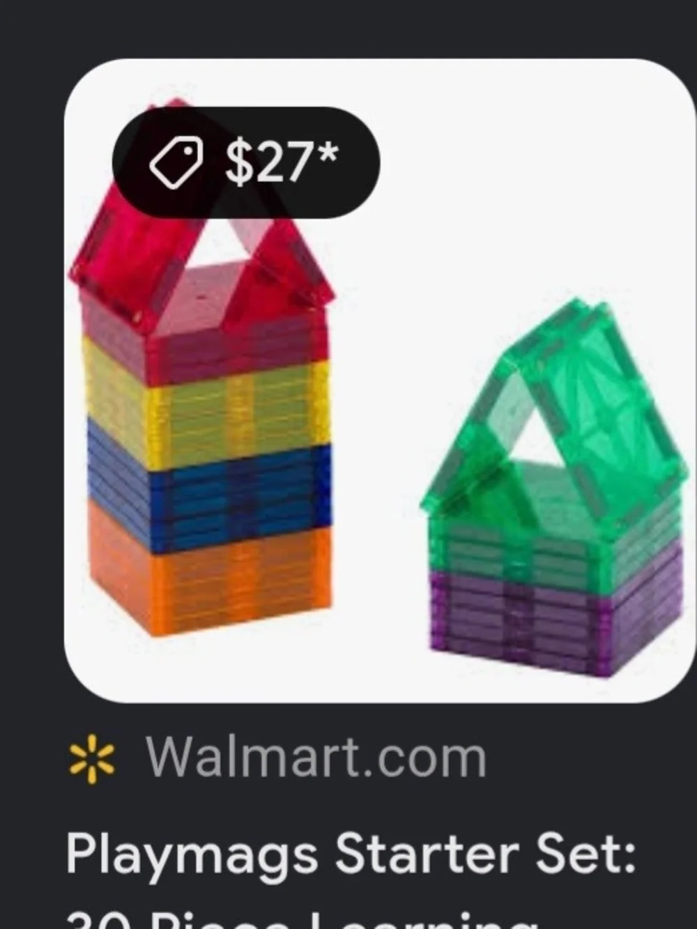 Magnetic Building Tiles - Multicolor Educational Set